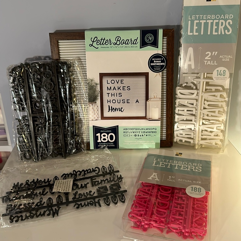 Letter board either extra letters